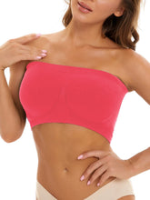 Invisible Breathable Seamless Tube Top Bra Pink